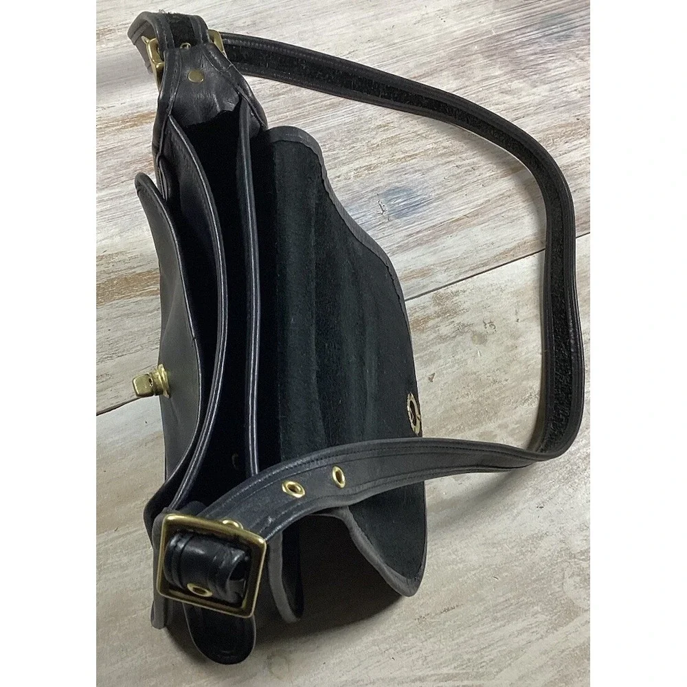 Vintage Coach Original Legacy Rambler Bag Black Leather Made in USA‎ Turn Lock